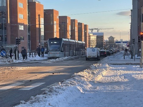 Sne og is er fjernet fra letbane og busstoppesteder i Aarhus